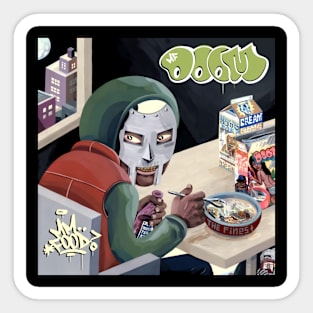 mf doom food Sticker